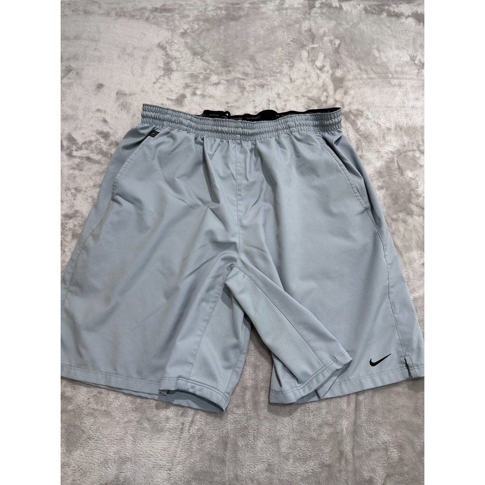 Vintage Nike Court Tennis Shorts Mens Medium Gray Nike FIT Y2K Rare 8.5" Inseam